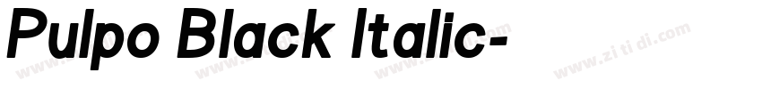 Pulpo Black Italic字体转换